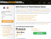 Tablet Screenshot of physicaleducationdegree.org
